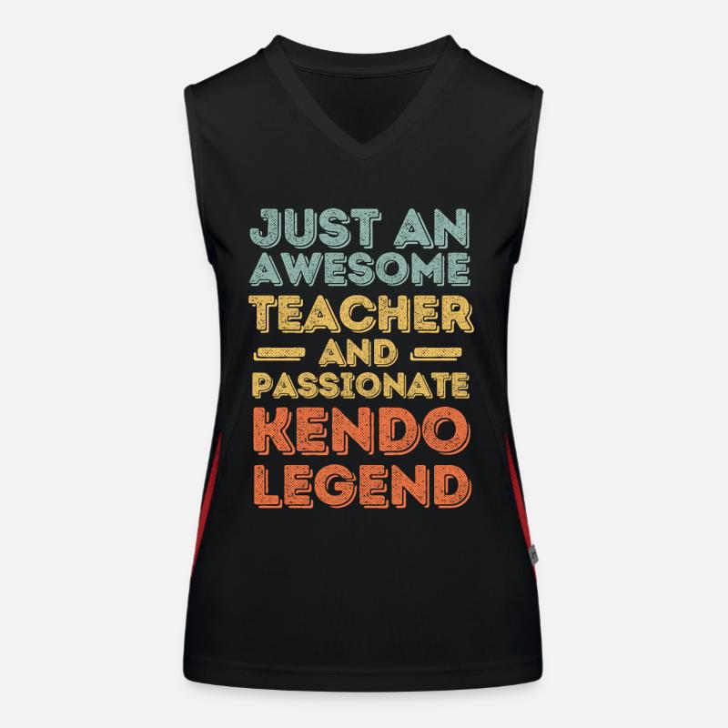 Lehrer Kendo retro Funktionelles Kontrast-Tank Top für Frauen