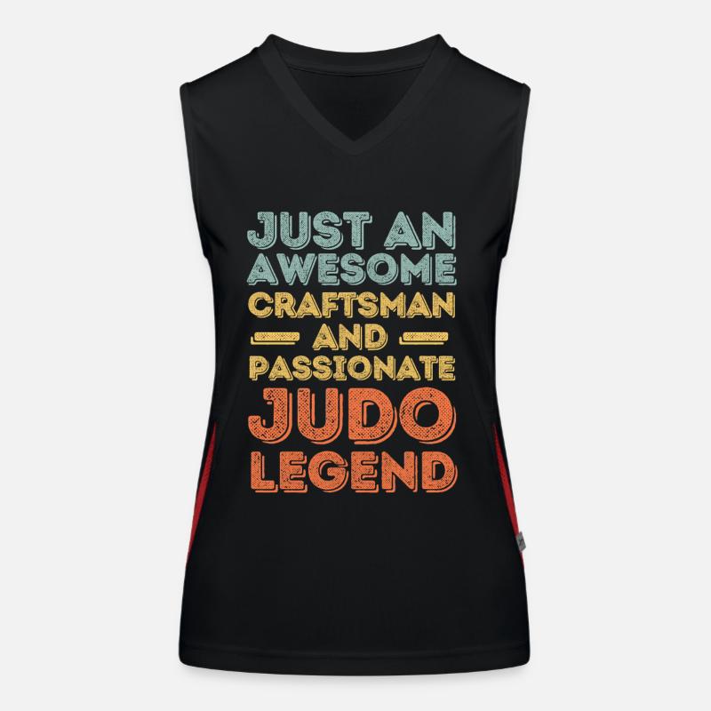 Handwerker Judo retro Funktionelles Kontrast-Tank Top für Frauen