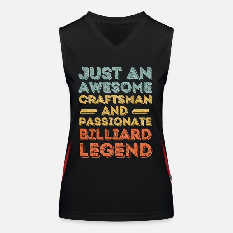 Handwerker Billard retro Funktionelles Kontrast-Tank Top für Frauen