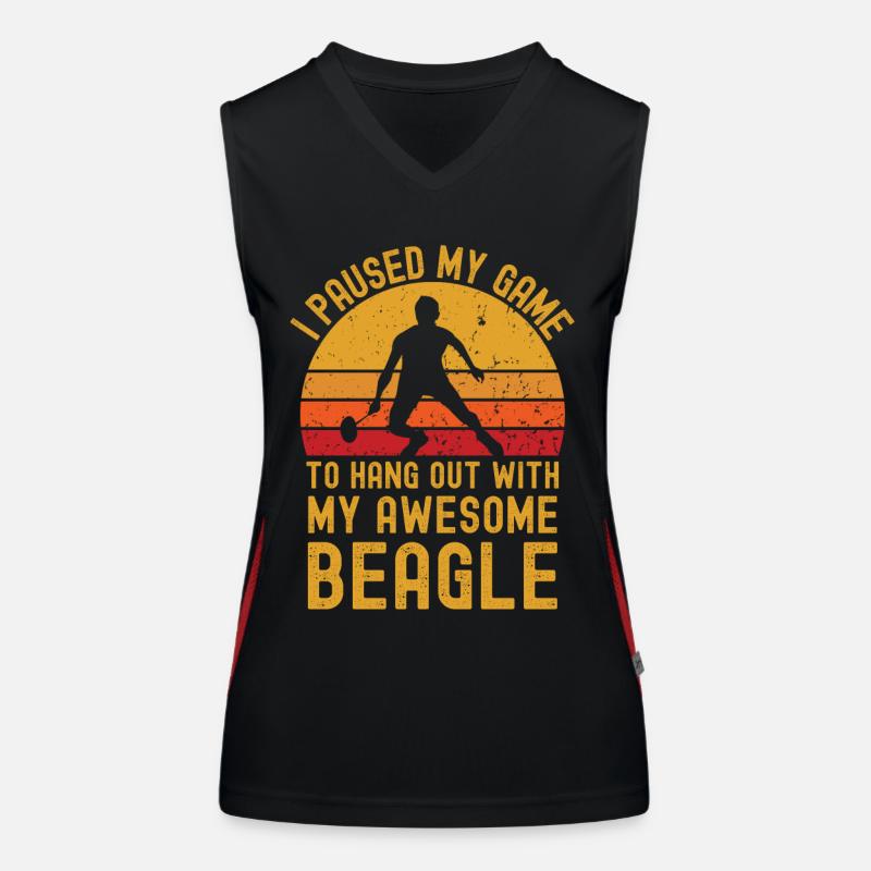 Badminton et Beagle Débardeur respirant contrasté Femme