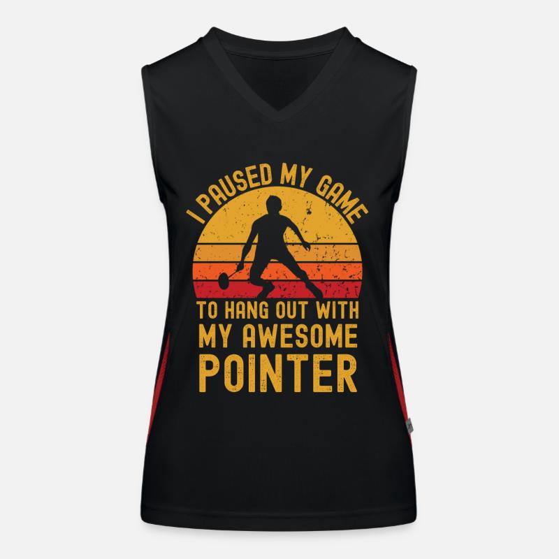 Badminton und Pointer Funktionelles Kontrast-Tank Top für Frauen