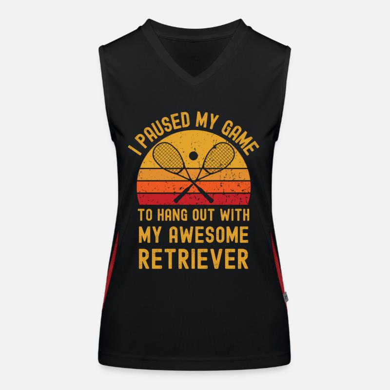 Squash und Retriever Funktionelles Kontrast-Tank Top für Frauen