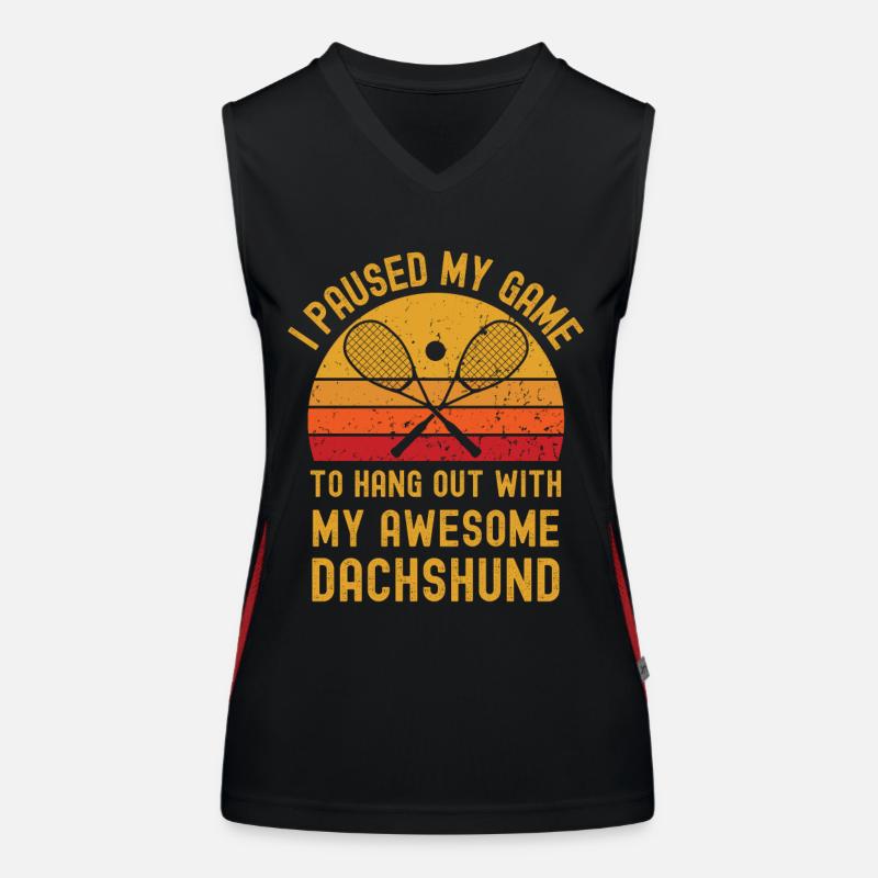 Squash und Dackel Funktionelles Kontrast-Tank Top für Frauen