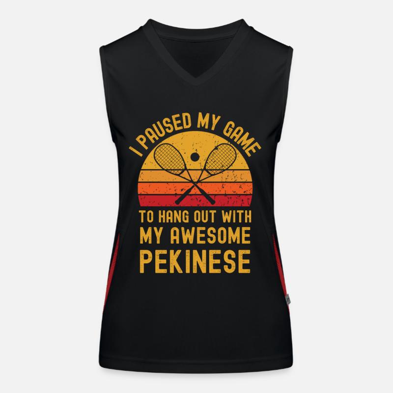Squash and Pekingese Women's Functional Contrast Tank Top