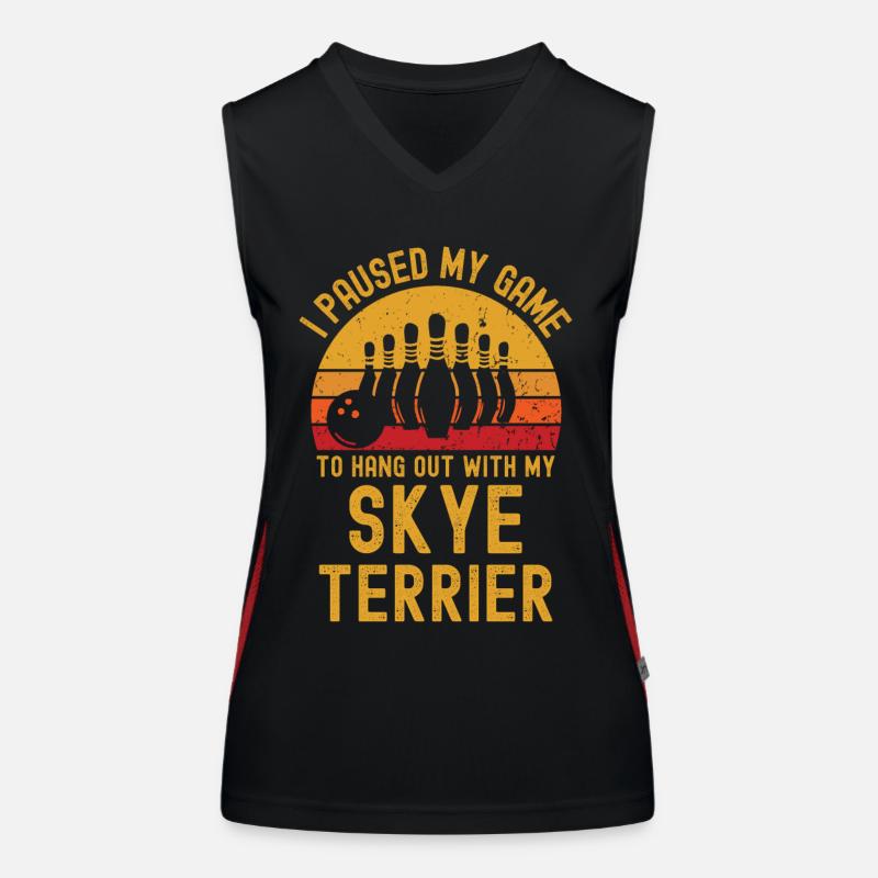 Bowling et Skye Terriers Débardeur respirant contrasté Femme