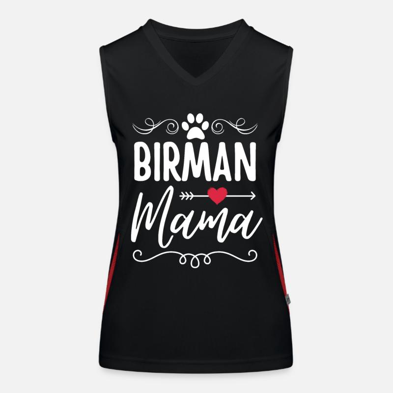 Birma-Katze Mama Funktionelles Kontrast-Tank Top für Frauen