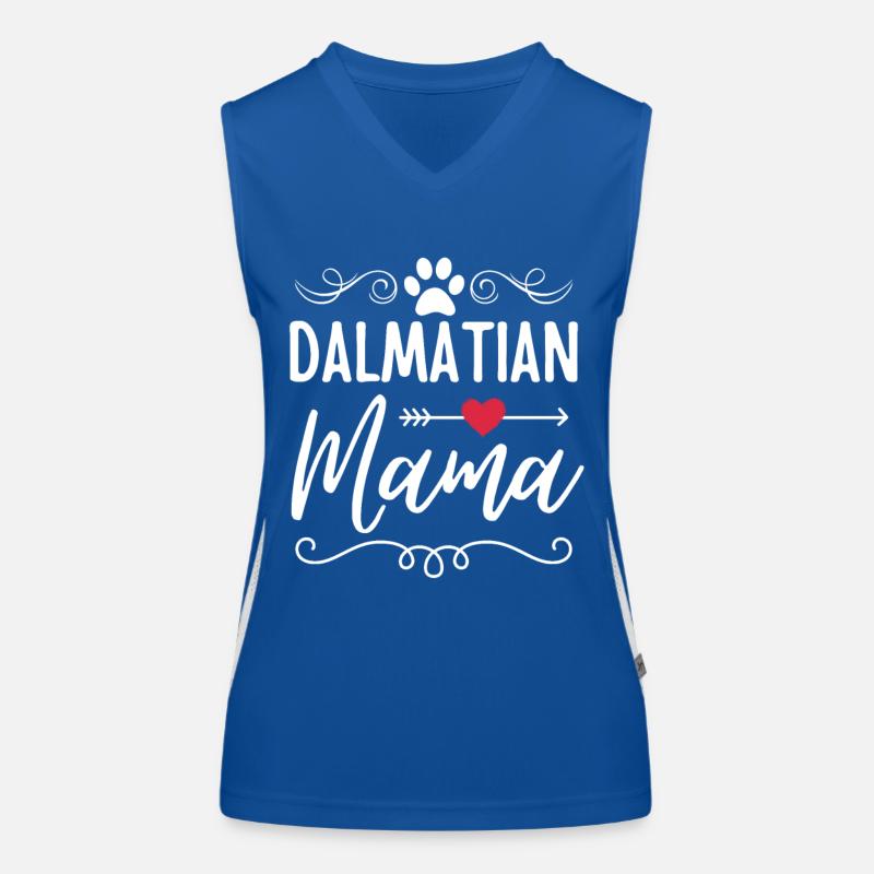 Dalmatiner Mama Funktionelles Kontrast-Tank Top für Frauen