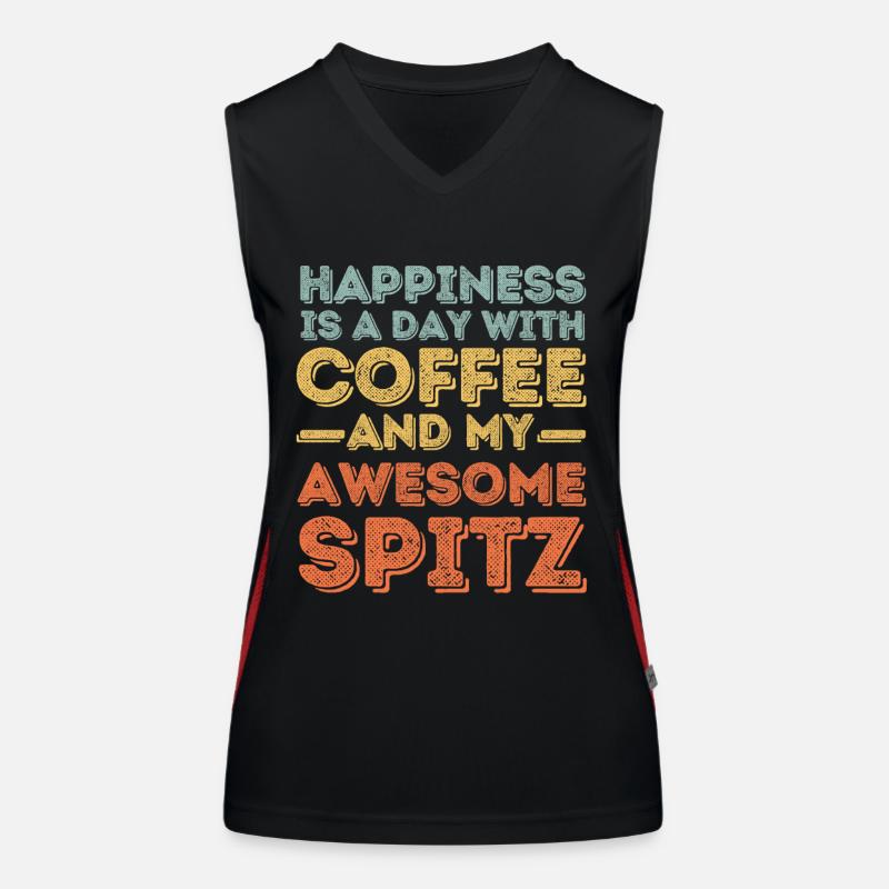 Spitz Café pour chiens Débardeur respirant contrasté Femme