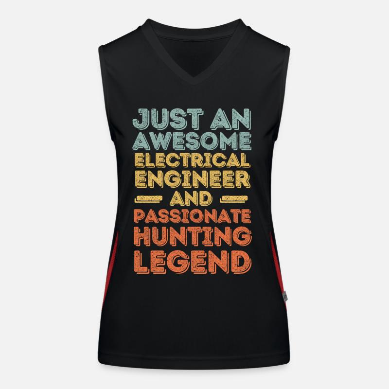 Electrical engineer chasing retro Women's Functional Contrast Tank Top