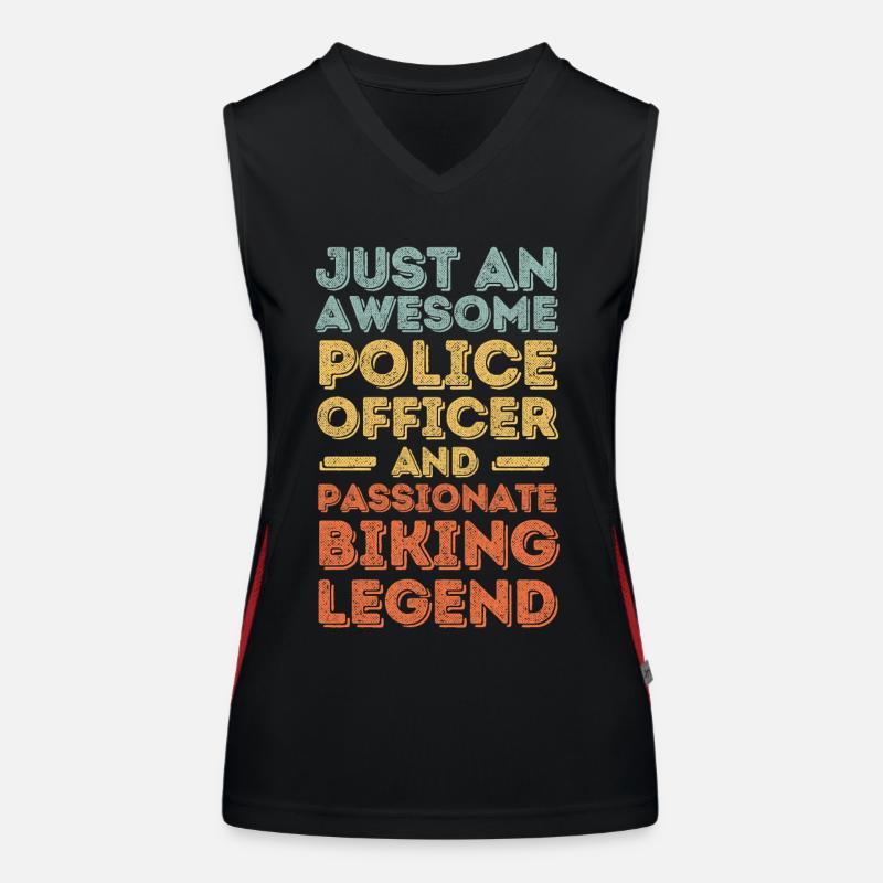 Policier Cyclisme Rétro Débardeur respirant contrasté Femme