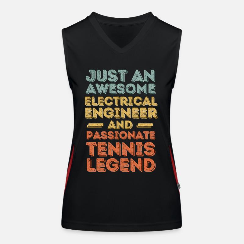 Electrical Engineer Tennis retro Women's Functional Contrast Tank Top