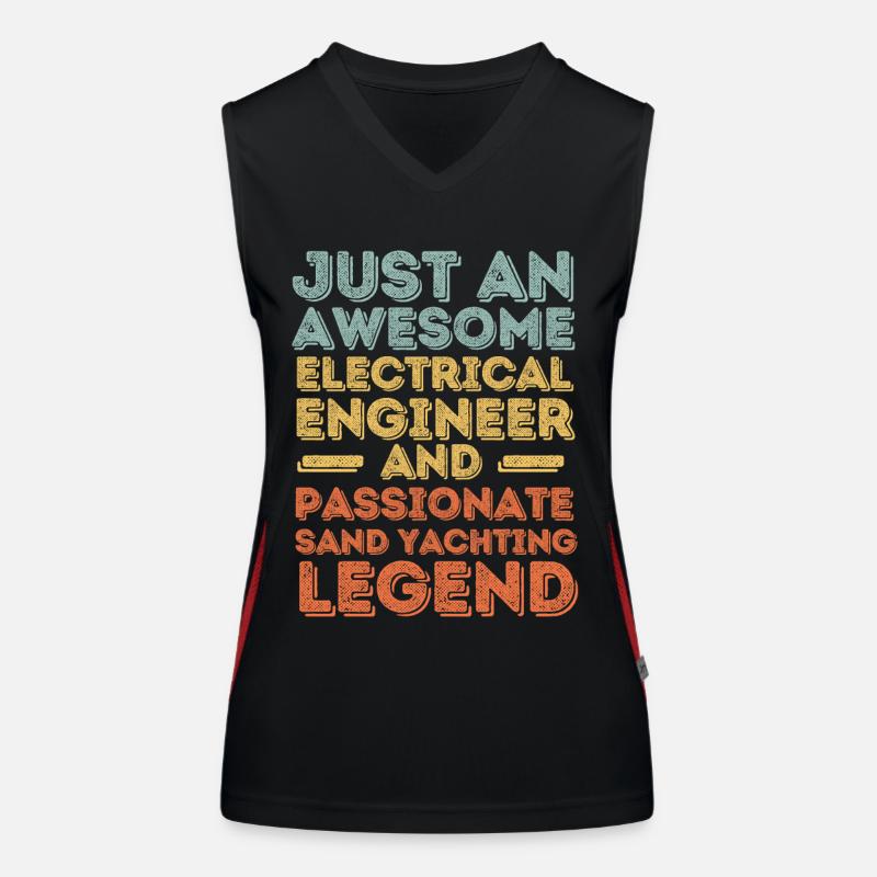 Electrical engineer sand sails retro Women's Functional Contrast Tank Top