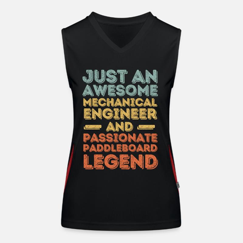 Mechanical Engineer Paddleboard retro Women's Functional Contrast Tank Top