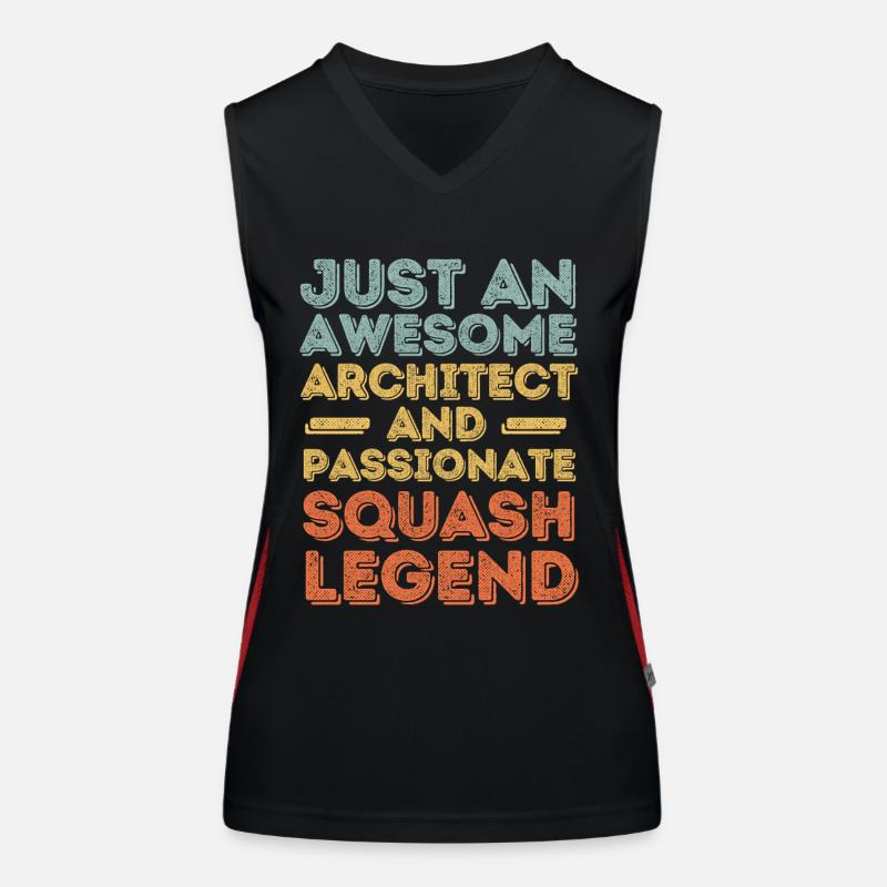 Architecte Squash rétro Débardeur respirant contrasté Femme