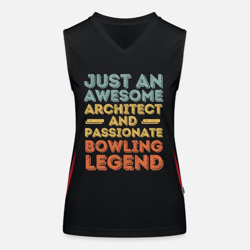 Architect Bowling retro Women's Functional Contrast Tank Top