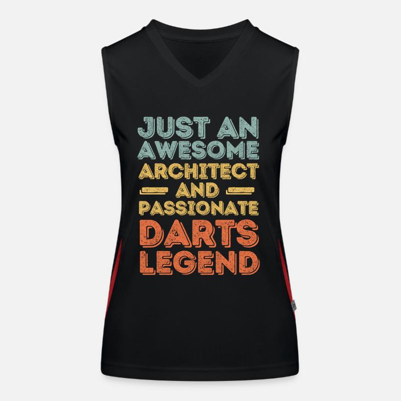 Architect Darts retro Women's Functional Contrast Tank Top