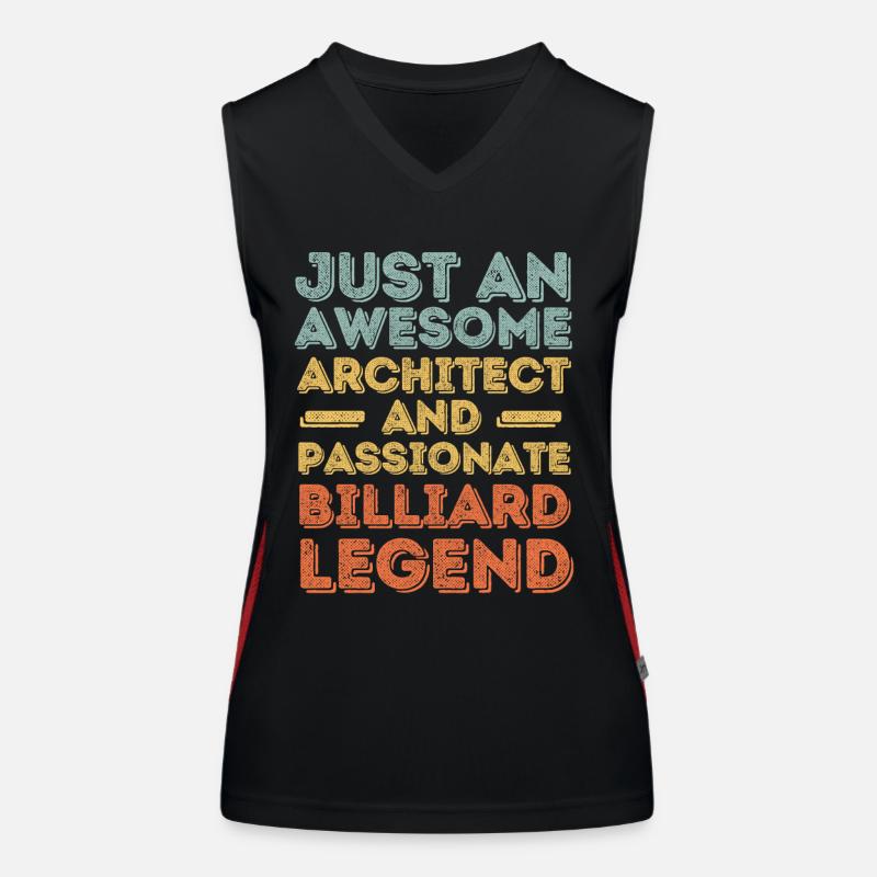 Architecte Billard rétro Débardeur respirant contrasté Femme