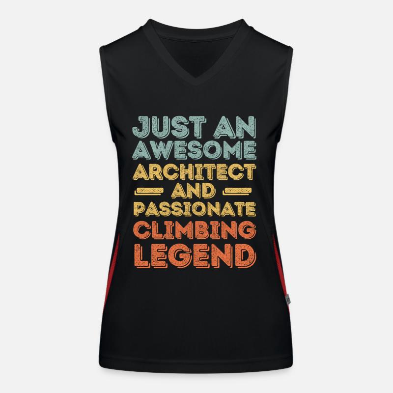 Architecte escalade rétro Débardeur respirant contrasté Femme