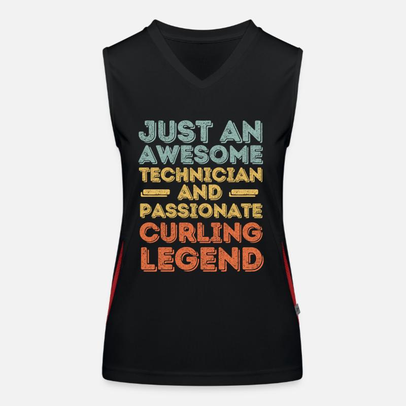 Techniker Curling retro Funktionelles Kontrast-Tank Top für Frauen