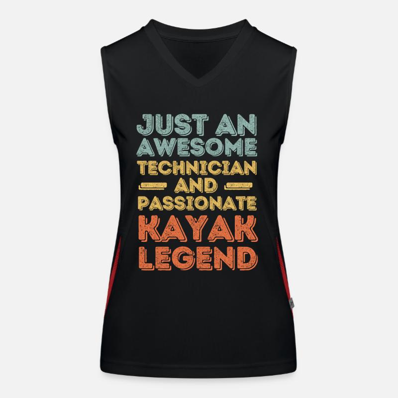 Techniker Kayak retro Funktionelles Kontrast-Tank Top für Frauen