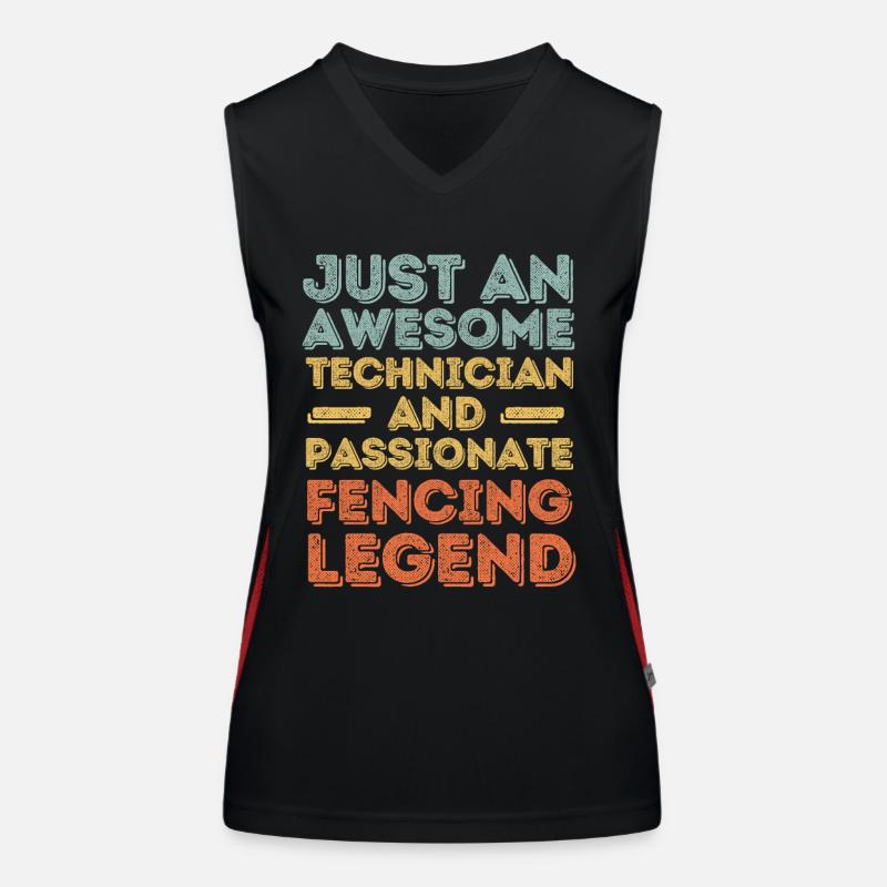Techniker Fechten retro Funktionelles Kontrast-Tank Top für Frauen