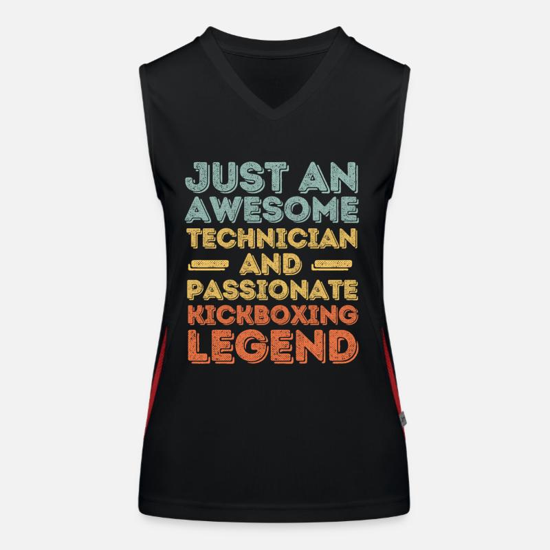 Techniker Kickboxen retro Funktionelles Kontrast-Tank Top für Frauen