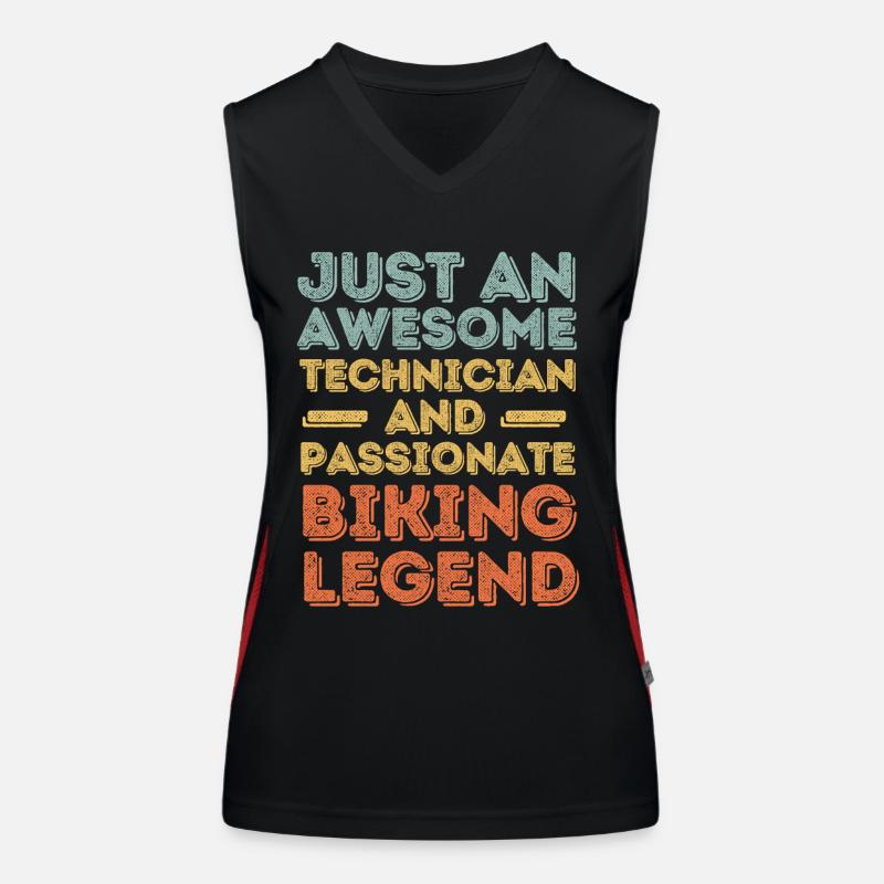 Technicien Cyclisme rétro Débardeur respirant contrasté Femme