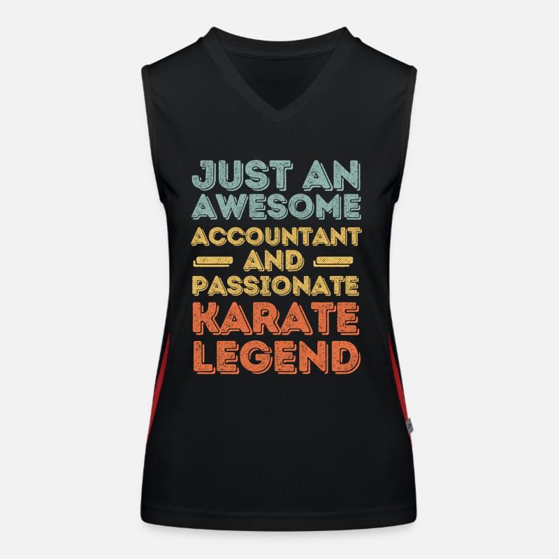 Comptable Karaté rétro Débardeur respirant contrasté Femme
