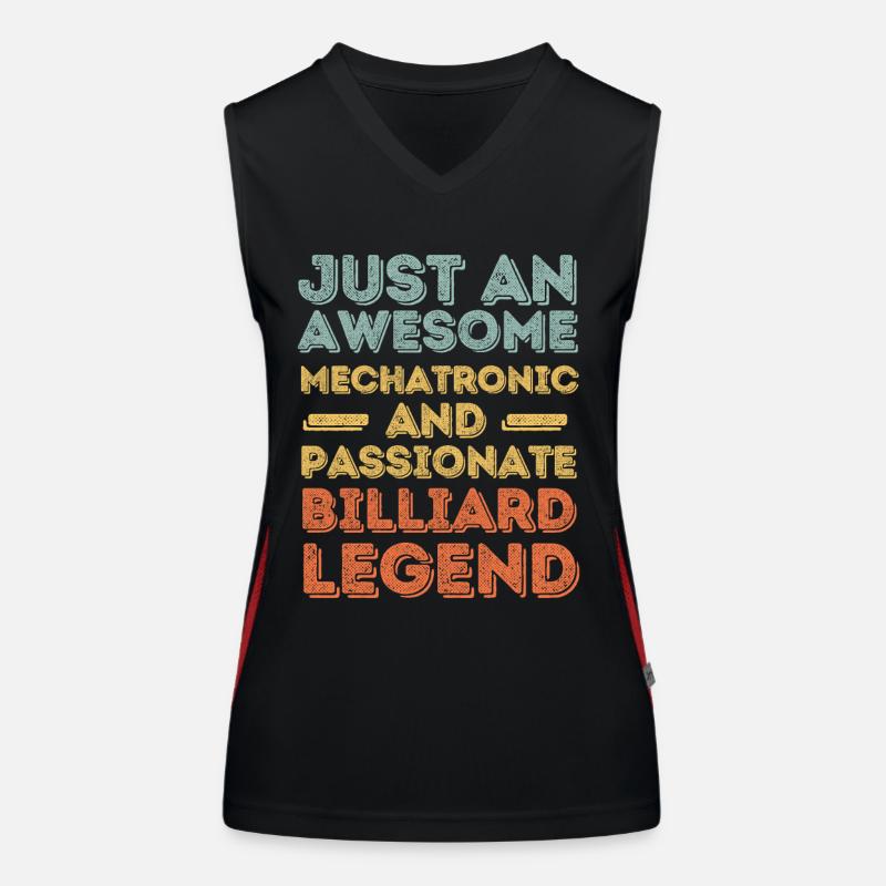 Mechatronics Engineer Billiards retro Women's Functional Contrast Tank Top