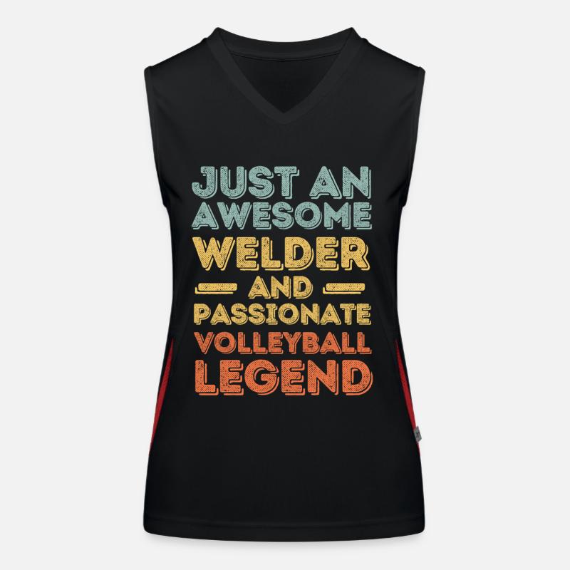 Welder Volleyball retro Women's Functional Contrast Tank Top