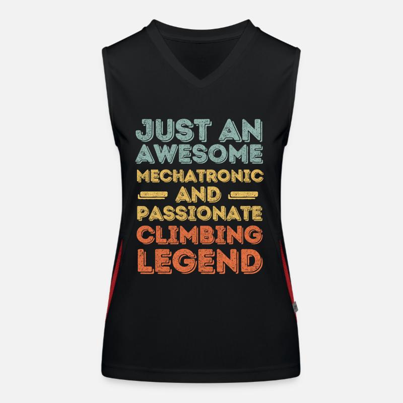 Mechatronics Technician Climbing retro Women's Functional Contrast Tank Top