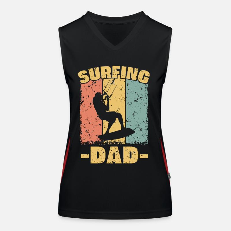 Kitesurf papa rétro Débardeur respirant contrasté Femme