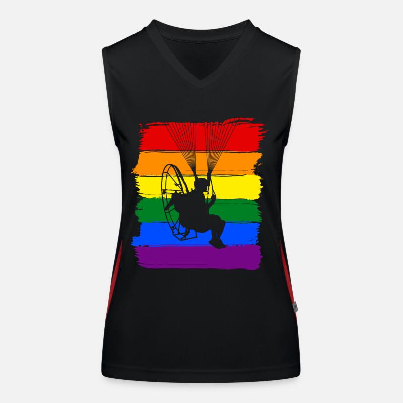 Paramoteur LGBTQ Pride Débardeur respirant contrasté Femme