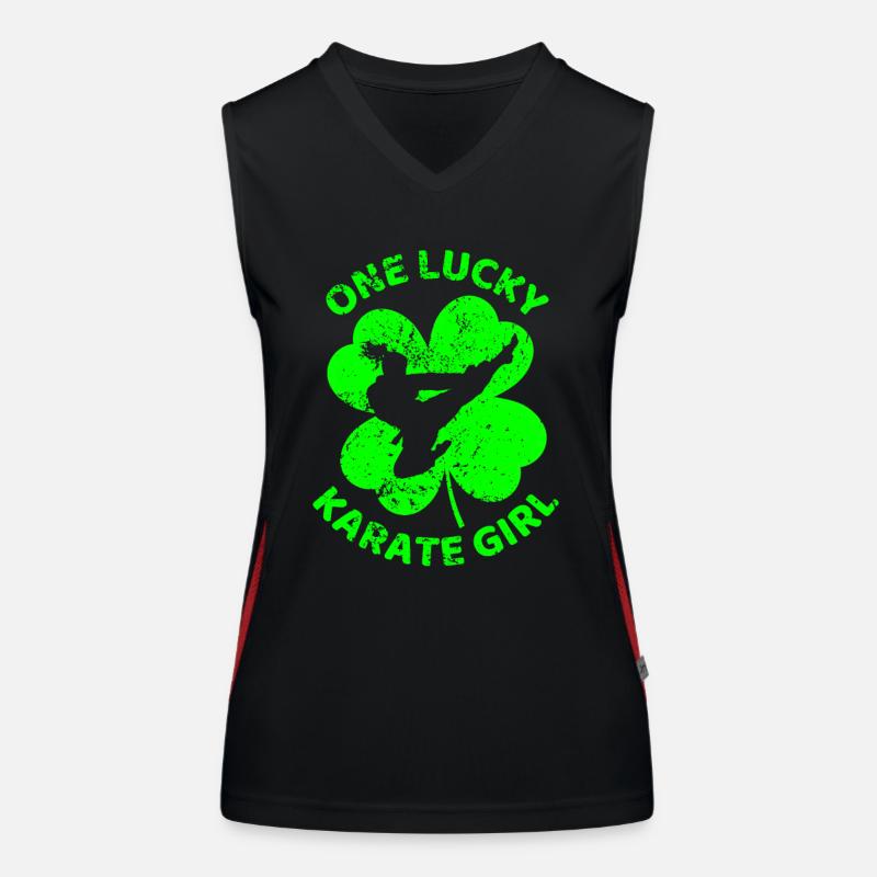 Le trèfle de la Saint-Patrick de karaté Débardeur respirant contrasté Femme