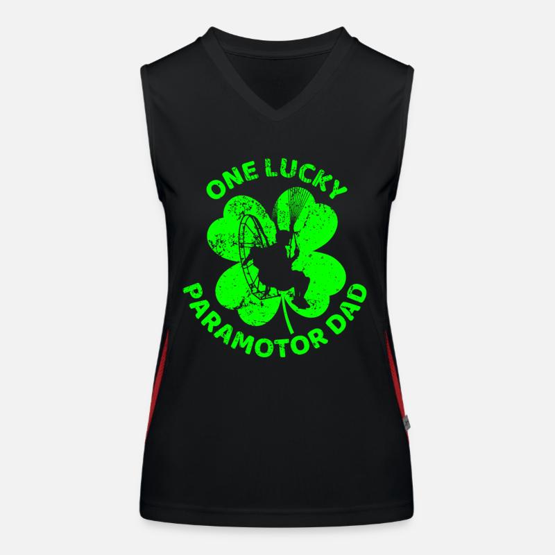 Paramoteur Trèfle de la Saint-Patrick Débardeur respirant contrasté Femme