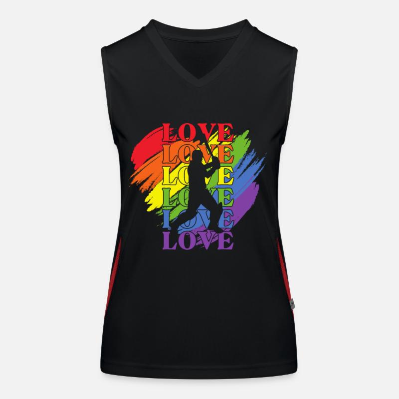 Fierté LGBT de cricket Débardeur respirant contrasté Femme