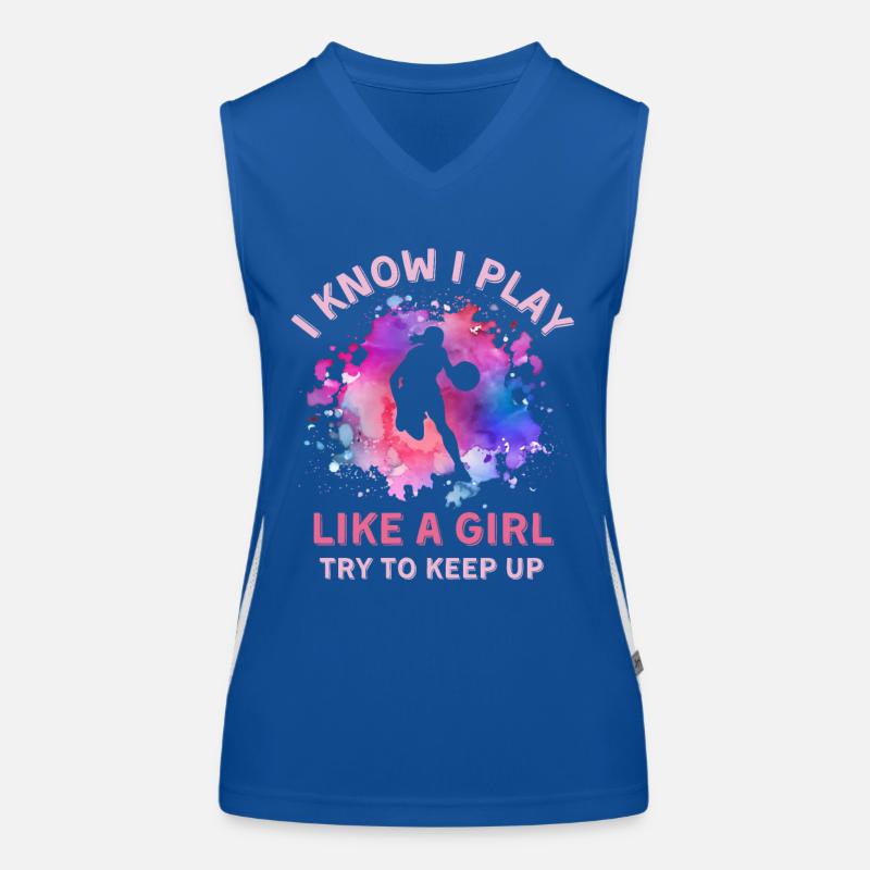 Damen Basketball Mädchen Funktionelles Kontrast-Tank Top für Frauen