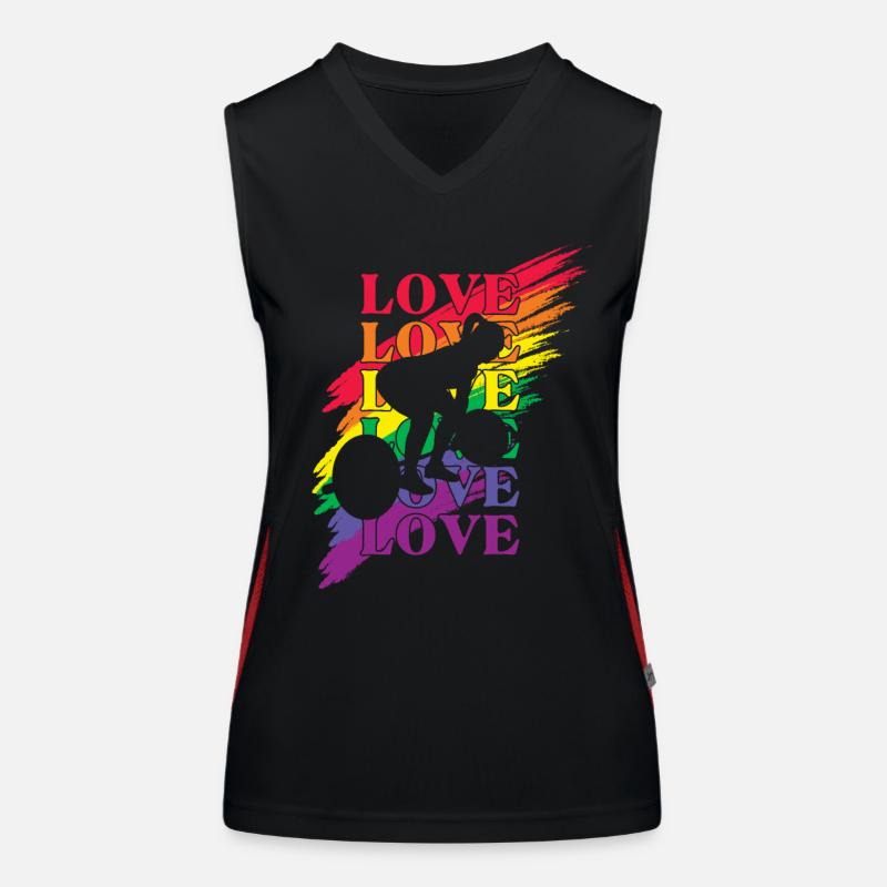 Gewichtheben LGBT Pride Funktionelles Kontrast-Tank Top für Frauen