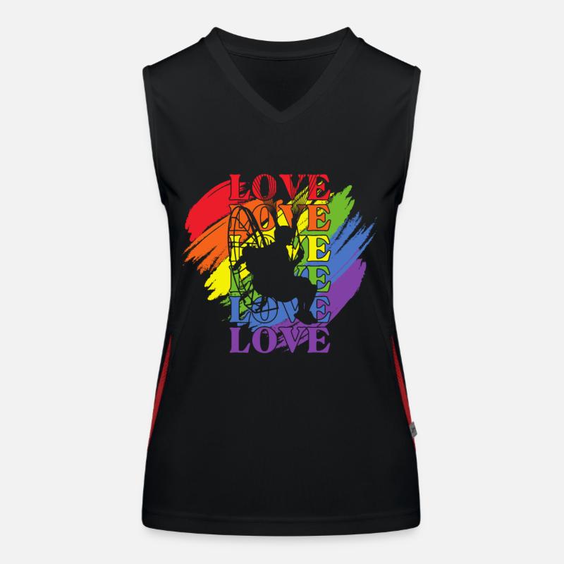 Paramotoring LGBT Pride Women's Functional Contrast Tank Top