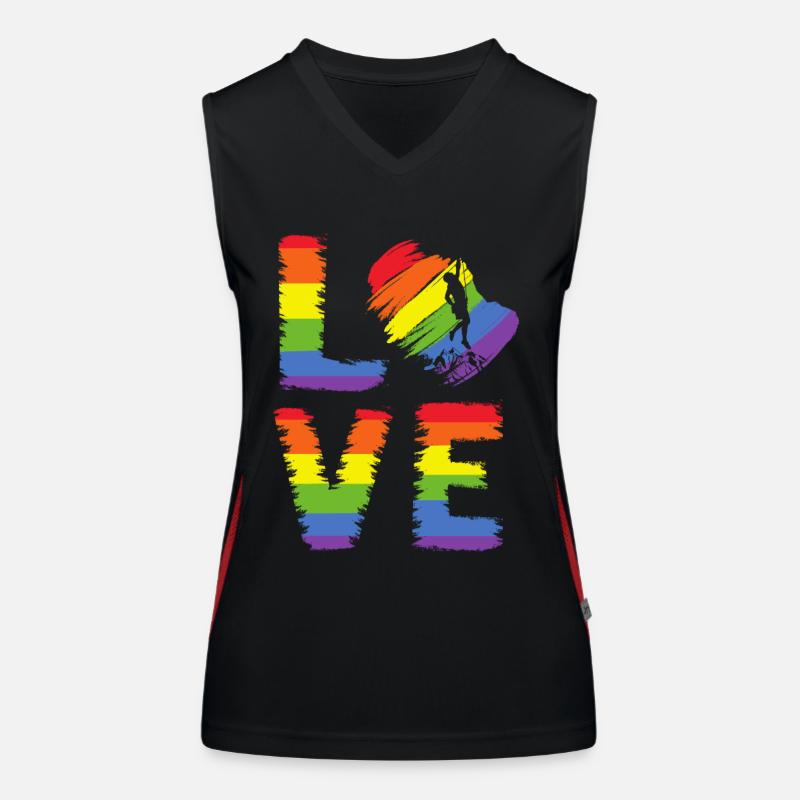 Klettern auf der LGBT Pride Funktionelles Kontrast-Tank Top für Frauen