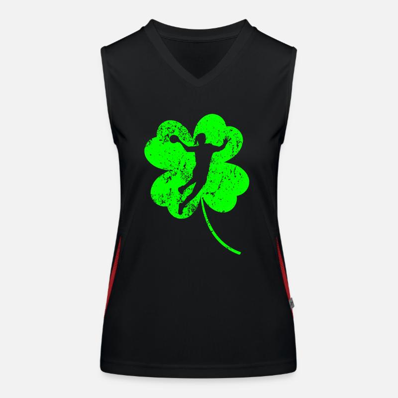 Handball Trèfle de la Saint-Patrick Débardeur respirant contrasté Femme