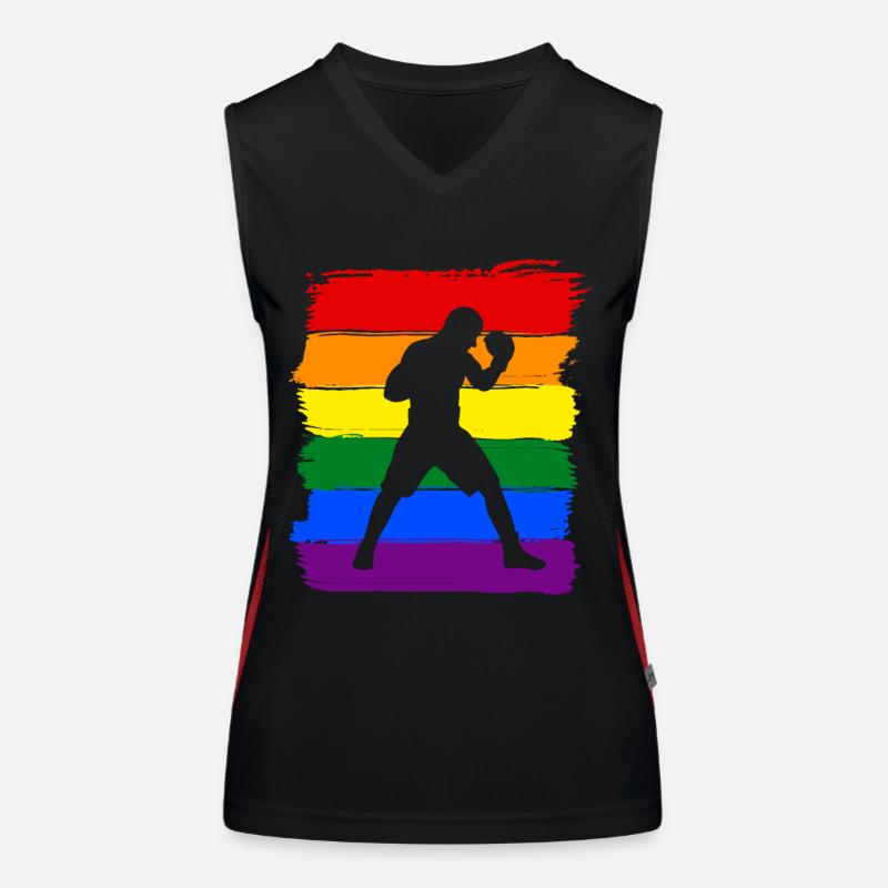 Boxe LGBT Pride Débardeur respirant contrasté Femme
