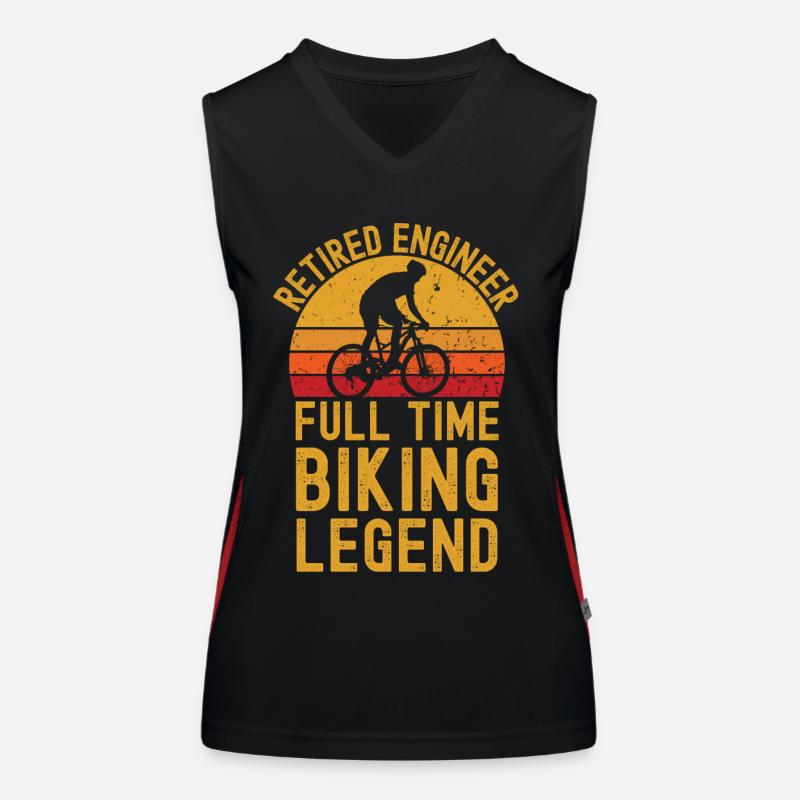 Retired engineer biking legend Women's Functional Contrast Tank Top