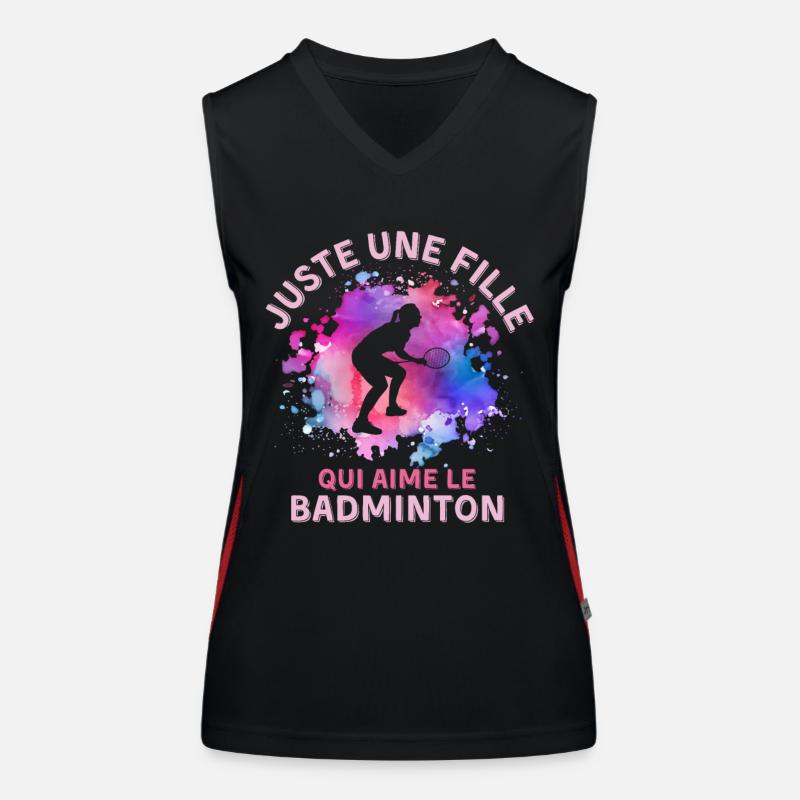 Frauen Badminton Mädchen Funktionelles Kontrast-Tank Top für Frauen