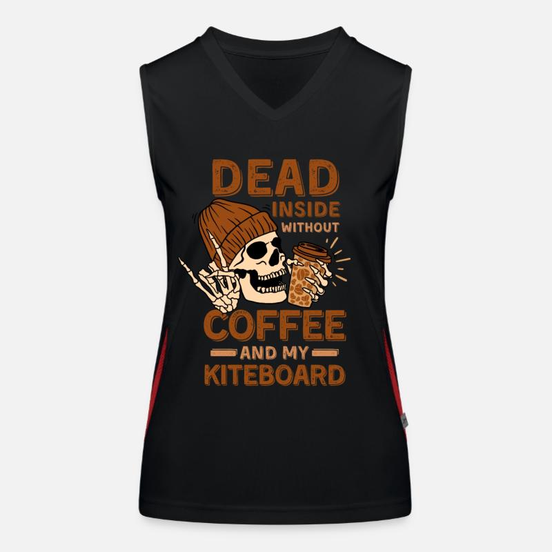 Café Kiteboarding squelette Débardeur respirant contrasté Femme