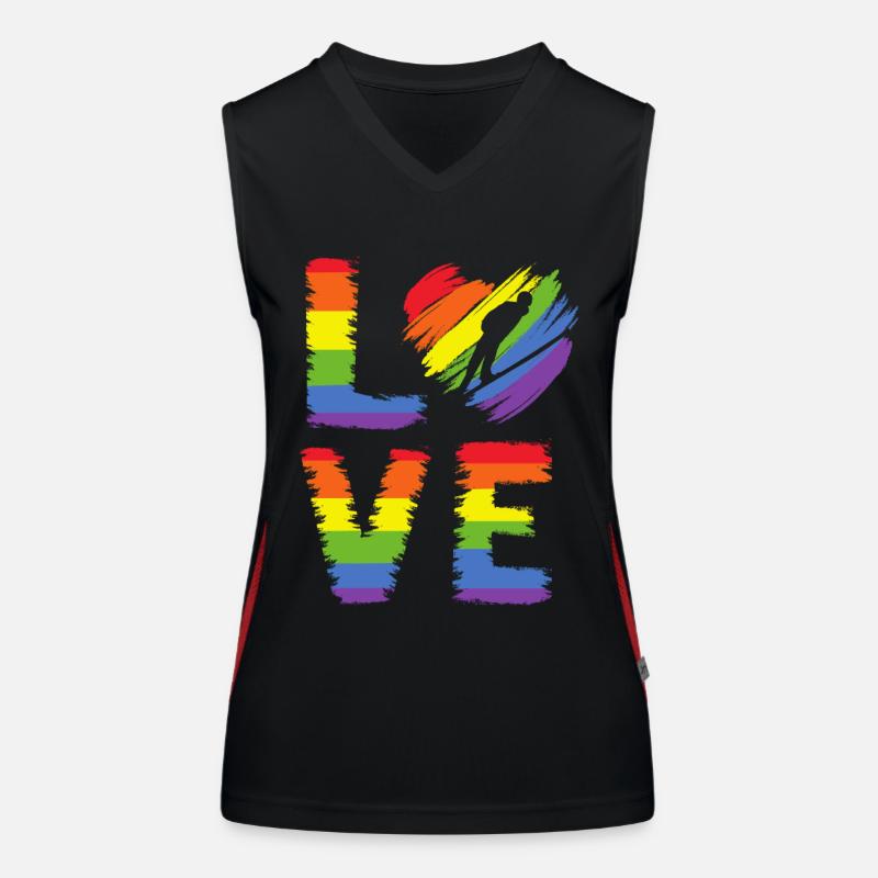 Saut à ski LGBT Pride Débardeur respirant contrasté Femme
