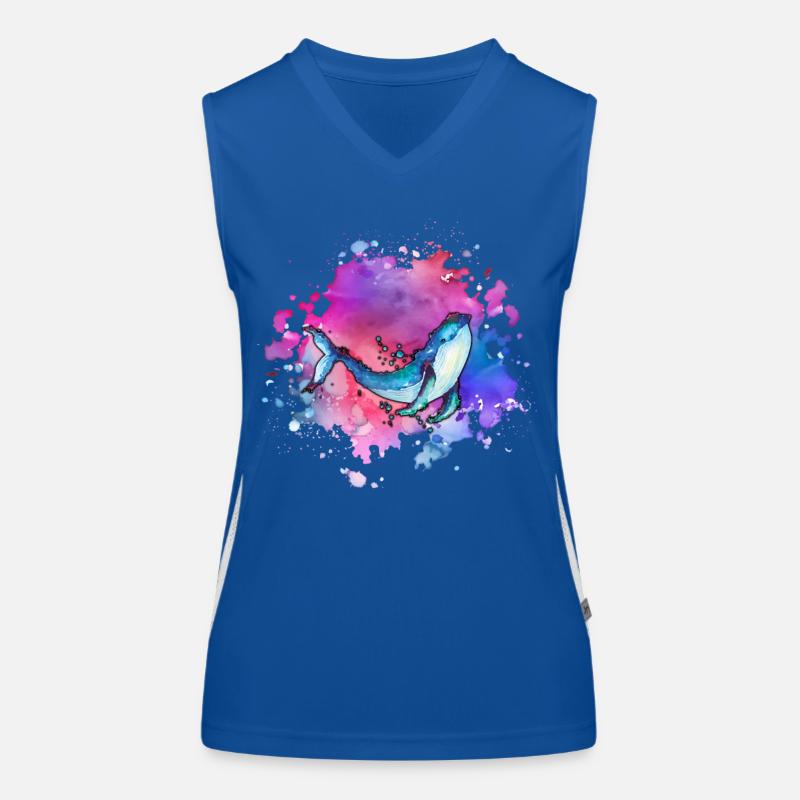 Wal Erde-Tag Ozean-Tag Funktionelles Kontrast-Tank Top für Frauen