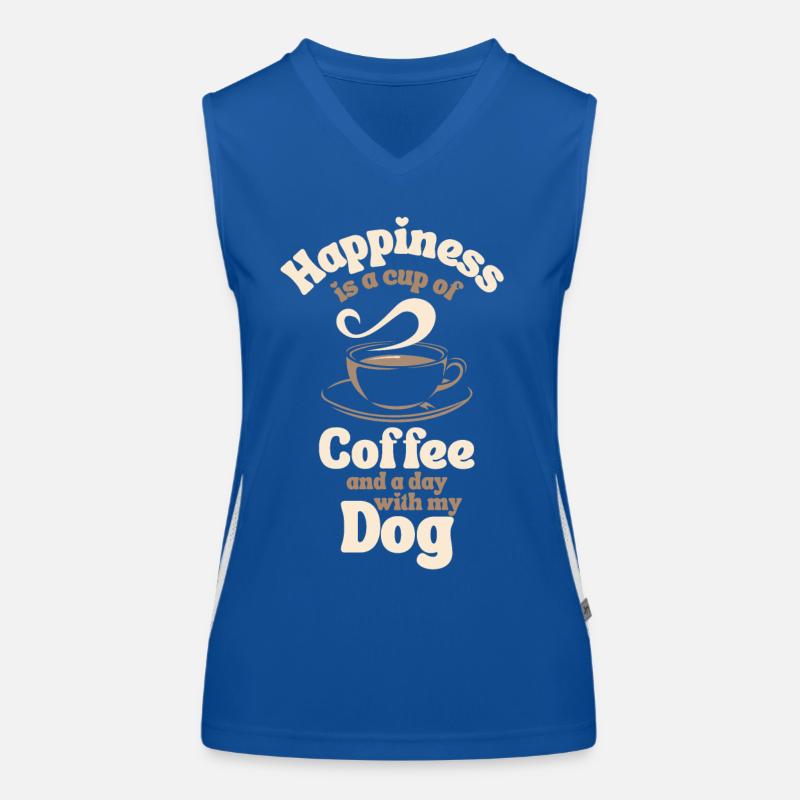 Coffee Dog lover Women's Functional Contrast Tank Top