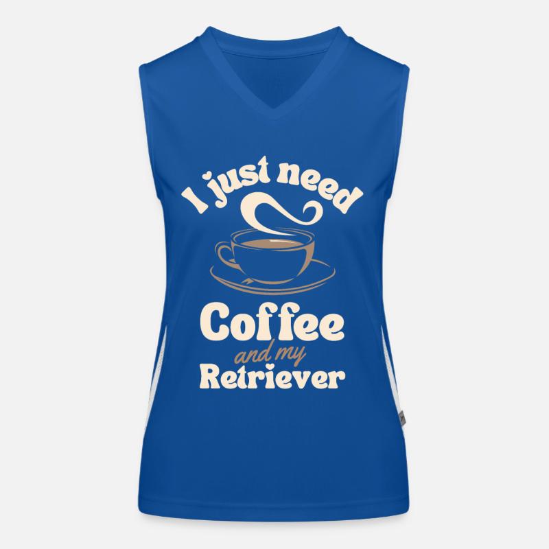 Coffee Retriever lover Women's Functional Contrast Tank Top