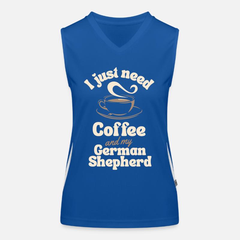 Coffee German-shepherd lover Women's Functional Contrast Tank Top
